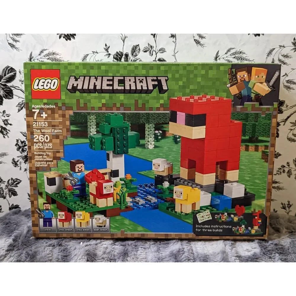 RETIRED NWT 2019 LEGO Minecraft The Wool Farm 21153 Building Kit 260 Pieces
